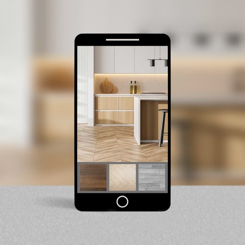Product visualizer on smartphone from Scott's Flooring in Barrie, ON
